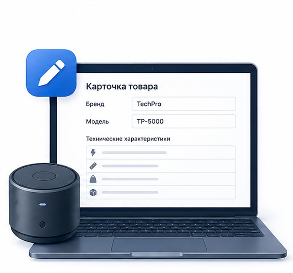 Создание карточки товара для генерации технической документации